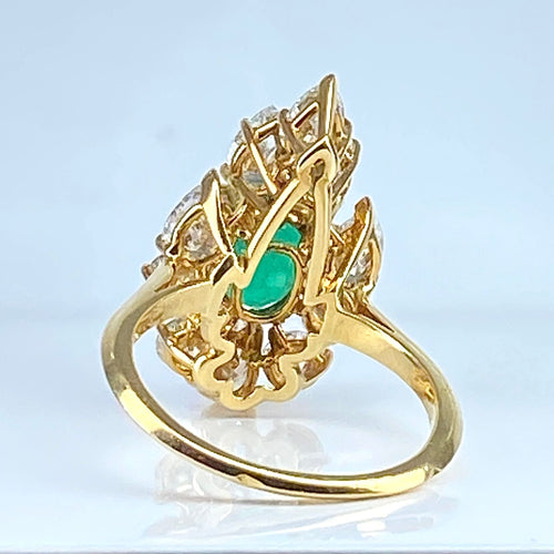 Bague 57 Bague BOUCHERON Emeraude Diamants 58 Facettes AB137