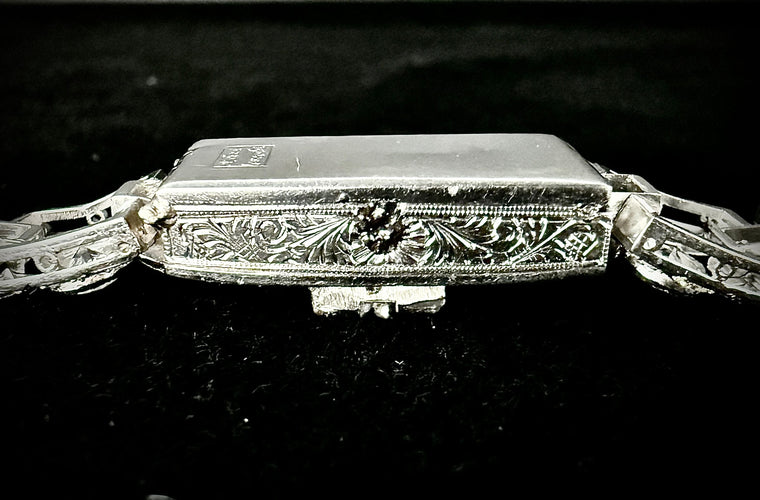 Bracelet Bracelet Art Déco en platine serti de 3,60 carats de diamants 58 Facettes