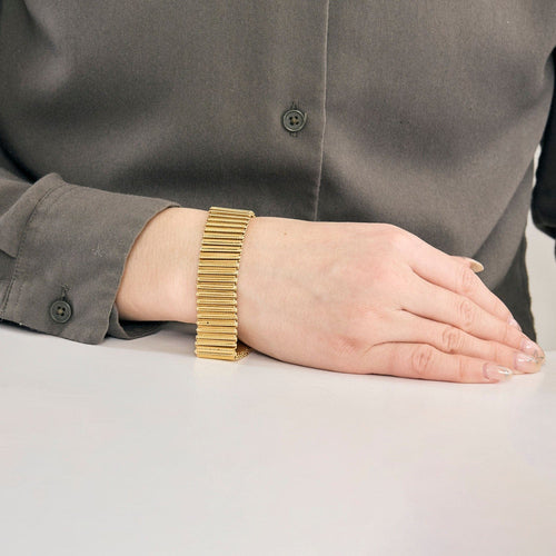 Bracelet Bracelet articulé or jaune 58 Facettes LF23