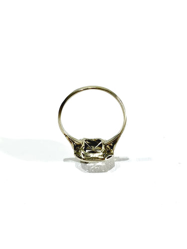 Inel Art Deco Aur alb și diamant