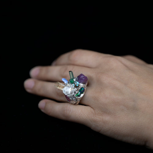 Bague 51.5 Création, bague "nature" 58 Facettes 238055