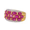 Bague 56 Bague Or jaune, Or blanc Rubis, Diamant 58 Facettes 3996041CN