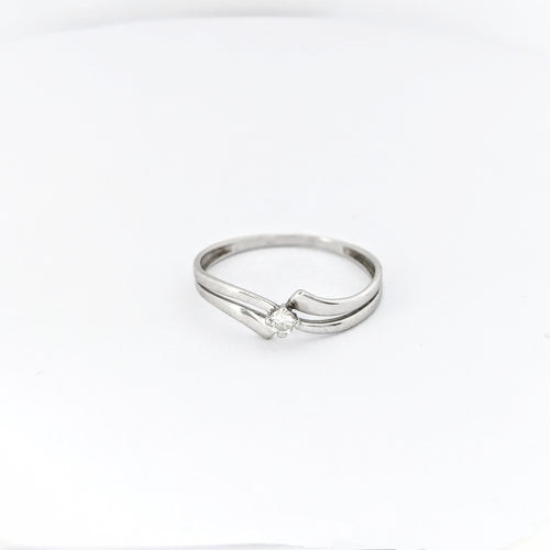 Bague 48 Bague en or blanc et diamant 58 Facettes 30087