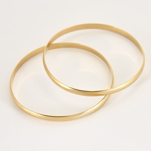 Bracelet Deux bracelets jonc en or jaune 58 Facettes CHOL0854