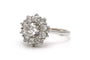 Bague 50 Bague contemporaine sertie de diamants taille brillant 1.35 ct en or blanc 18 carats 58 Facettes 23066