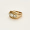 Bague 55 Bague Tank en or jaune, platine et diamants 58 Facettes CHA1051