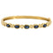 Bracelet Bracelet jonc en or jaune, diamants et saphirs 58 Facettes GAP1474