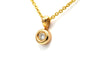 Pendentif Pendentif contemporain en or jaune 18 carats et diamant taille brillant 0,08 ct 58 Facettes B788