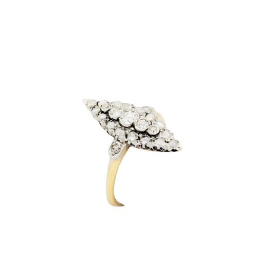 Bague 53 Marquise or jaune et diamants 58 Facettes 32190