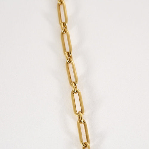 CARTIER - SANTOS - Keltakultainen ketju, jossa on avoimet soikeat lenkit 