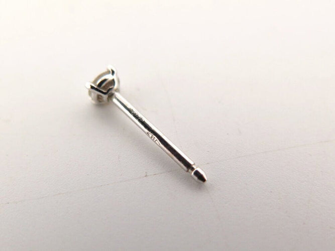 Boucles d'oreilles puce boucle d'oreille VANRYCKE valentine diamant 0.11 ct or blanc 18k 58 Facettes 266429