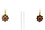Boucles d'oreilles Boucles d'oreilles contemporaines en or jaune 18 carats et grenats 58 Facettes 23268