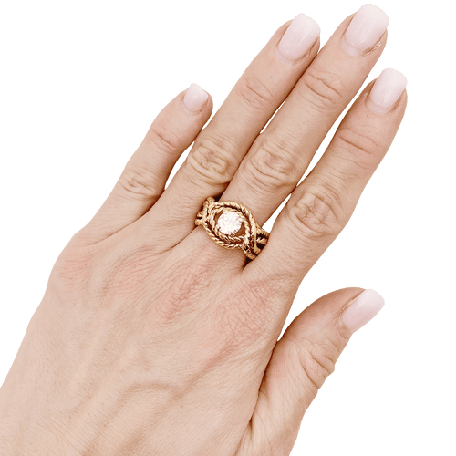 Bague 58 Bague fils d'or jaune et diamants. 58 Facettes 34510