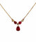 Collier Collier or jaune, diamants et rubis poires 58 Facettes
