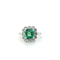 Bague 53 Bague Marguerite Or blanc Émeraude 1,69 carats et Diamants 58 Facettes 1.0000493/1
