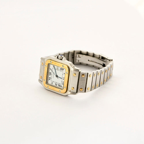 Montre CARTIER - Santos - Montre vintage acier et or 58 Facettes 250109