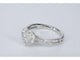 Bague 54 Bague entourage en or blanc en forme de cœur avec diamants 58 Facettes 2034