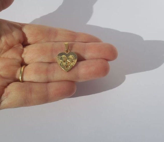 Pendentif PEYNET - pendentif coeur Les Amoureux 58 Facettes