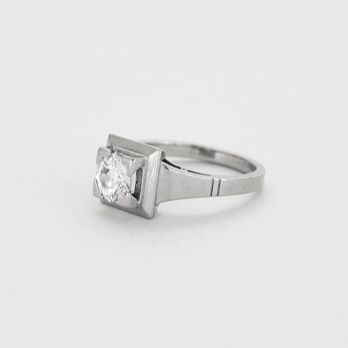 Bague BAGUE SOLITAIRE ART DECO DIAMANTS 58 Facettes 31300595