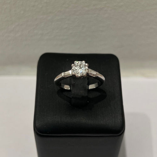 Bague 57 Bague de fiançailles or blanc diamant 58 Facettes