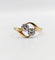 Bague 56 Bague toi et moi antique or 18k diamants et monture tourbillon (circa 1900) 58 Facettes A06310