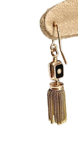 Boucles d'oreilles Demie Parure Napoléon III or et onyx 58 Facettes