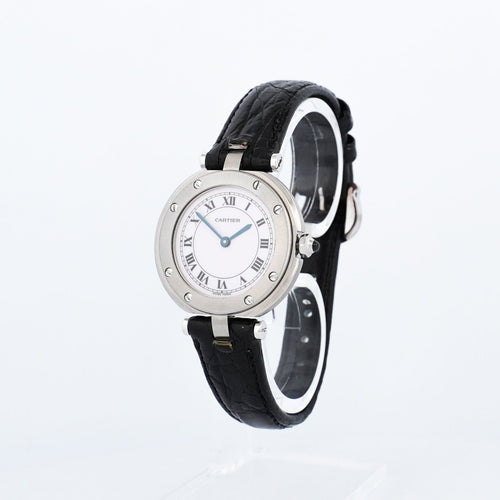Bracelet Cartier Santos Vendôme - Ivory roman dial - SM 58 Facettes