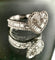 Bague 53 Bague en forme de coeur or blanc diamants 58 Facettes