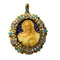 Pendentif Pendentif religieux contemporain en or jaune avec diamants et perles 58 Facettes Q344B