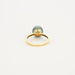 52 Bague or jaune perle de Tahiti avec diamants 58 Facettes 519286