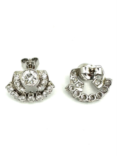 Art-Deko minđuše od zlata, Platinum i dijamanata 