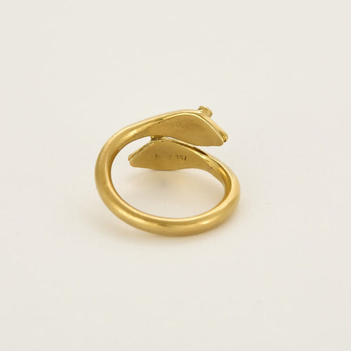 Bague 54 Bague "Serpents"  en or jaune et rubis de synthèse 58 Facettes BIA10342