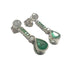 Boucles d'oreilles Boucles d'oreilles en platine avec diamants et émeraude 58 Facettes Q193B