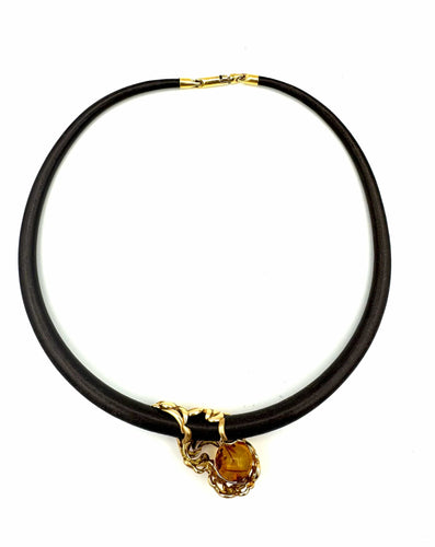 Collier GILBERT ALBERT - Collier or jaune, billes interchangeables et diamants 58 Facettes