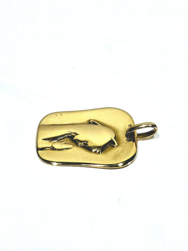 Augis - Medaille Maagd Maria in 18 karaat geelgoud 