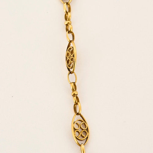 Collier Chaine vintage filigrane fine en or jaune. 58 Facettes P8L11
