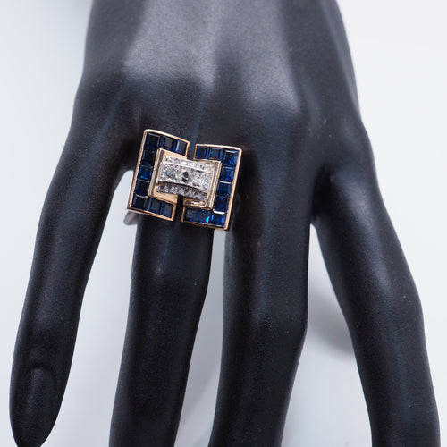 Bague 58.5 Bague Tank diamants 1940 58 Facettes 4845