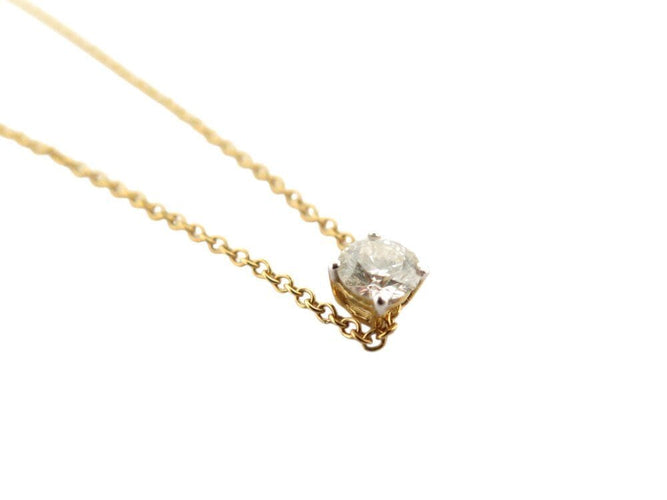 Collier collier pendentif solitaire 38-42cm diamant brillant 0.2ct or 1.7g 58 Facettes 268521