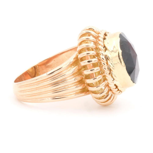 Bague 53 Bague Vintage Or jaune Grenat 58 Facettes 1969314CN