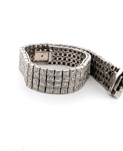 Bracelet Bracelet en platine avec diamants 58 Facettes
