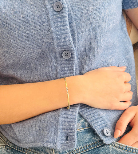 Bracelet Bracelet en or jaune avec diamants 58 Facettes 2502030