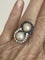 52 Bague Toi & Moi Or Gris Platine Perles Saphirs Diamants 58 Facettes 5422