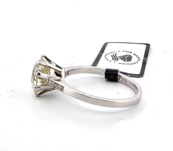 Bague 51 Bague en or blanc avec diamant solitaire 58 Facettes