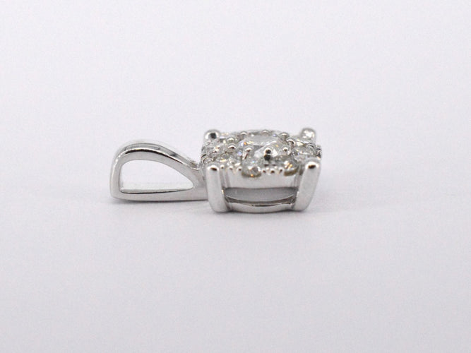 Pendentif Pendentif en or blanc avec diamants 58 Facettes 2156