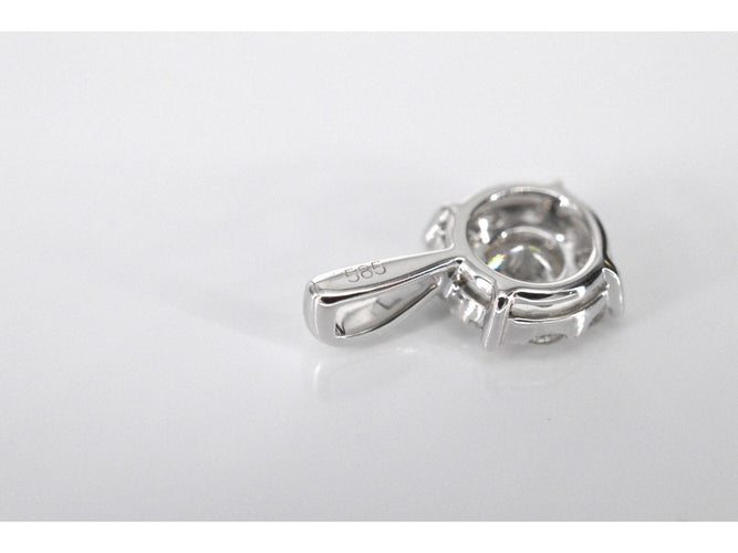 White gold pendant with diamonds 58 Facettes 2074