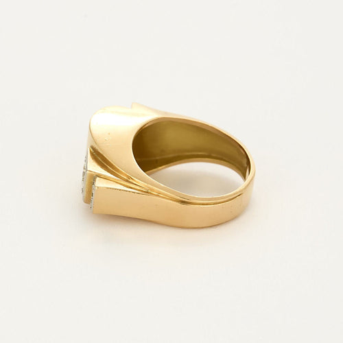 Bague 60 Bague Tank en or jaune et diamants 58 Facettes BIA1111