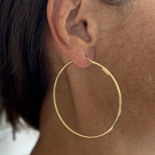 Boucles d'oreilles Grandes boucles d'oreilles créoles 58 Facettes 29276