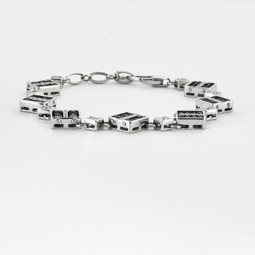 Bracelet Bracelet or blanc saphirs 58 Facettes LP75/1