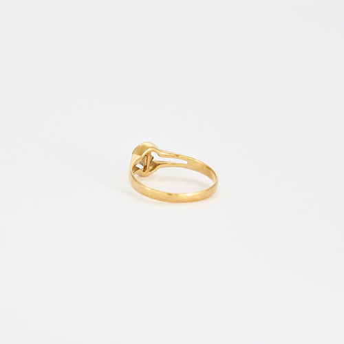 Bague 53 Bague or jaune centrée d'un diamant 58 Facettes GAW7