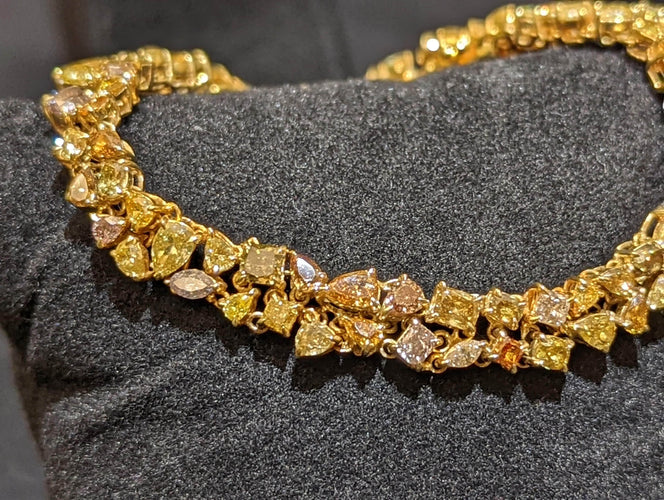 Bracelet Bracelet diamants jaunes 58 Facettes